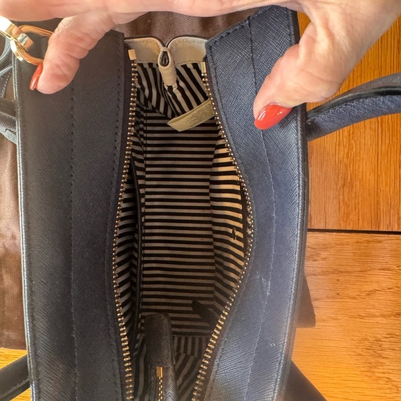 Kate Spade Dark Blue with cream on side. (Shows in Pics) Satchel Bag. - Picture 7 of 11